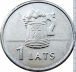 1 лат 2011 г. Латвия(13) - 253.3 - реверс
