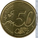 50 центов 2014 г. Латвия(13) - 253.3 - аверс