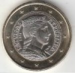 1 евро 2014 г. Латвия(13) - 253.3 - реверс