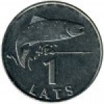 1 лат 2008 г. Латвия(13) - 253.3 - аверс