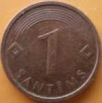 1 сантим 2005 г. Латвия(13) - 238.4 - аверс