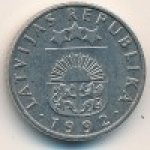 50 сантимов 1992 г. Латвия(13) - 253.3 - реверс