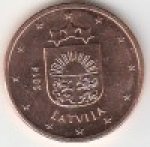 5 центов 2014 г. Латвия(13) - 238.4 - реверс
