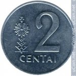 2 цента 1991 г. Литва(13) - 97.3 - аверс