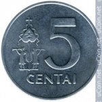 5 центов 1991 г. Литва(13) - 97.3 - аверс