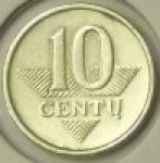 10 центов 2006 г. Литва(13) - 97.3 - аверс