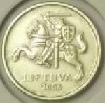 10 центов 2006 г. Литва(13) - 97.3 - реверс