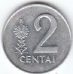 2 цента 1991 г. Литва(13) - 97.3 - аверс