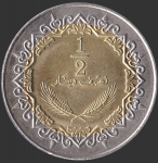 1/2 динара 2004 г. Ливия(13) - 29.4 - аверс