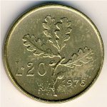 20 лир 1978 г. Италия(10) - 266.5 - аверс