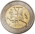 2 евро 2015 г. Литва(13) - 97.3 - реверс