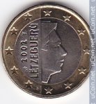 1 евро 2002 г. Люксембург(13) - 341.3 - реверс