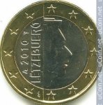 1 евро 2010 г. Люксембург(13) - 341.3 - реверс