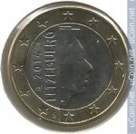 1 евро 2014 г. Люксембург(13) - 341.3 - реверс