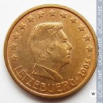 2 цента 2005 г. Люксембург(13) - 341.3 - реверс