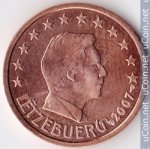 2 цента 2007 г. Люксембург(13) - 311.3 - реверс