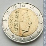 1 евро 2007 г. Люксембург(13) - 341.3 - реверс