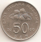 50 сен 2000 г. Малайзия(14) - 26.1 - аверс