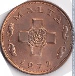1 цент 1972 г. Мальта(14) -496.3 - аверс