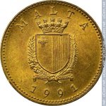 1 цент 1991 г. Мальта(14) -334.3 - аверс