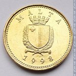 1 цент 1998 г. Мальта(14) -334.3 - аверс
