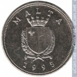 1 лира 1995 г. Мальта(14) -496.3 - реверс