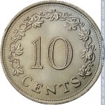10 центов 1972 г. Мальта(14) -496.3 - реверс