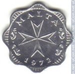 2 миля 1972 г. Мальта(14) -334.3 - аверс