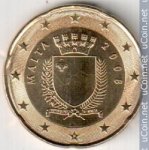 20 центов 2008 г. Мальта(14) -496.3 - реверс