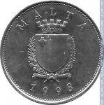 25 центов 1998 г. Мальта(14) -496.3 - аверс