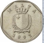 5 центов 1991 г. Мальта(14) -496.3 - аверс
