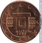 5 центов 2008 г. Мальта(14) -496.3 - реверс