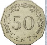 50 центов 1972 г. Мальта(14) -496.3 - реверс
