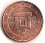 1 цент 2008 г. Мальта(14) -496.3 - реверс
