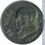 1 песо 1974 г. Мексика(14) - 14.3 - аверс