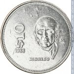 10 песо 1988 г. Мексика(14) - 14.3 - реверс