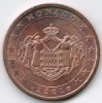 2 цента 2001 г. Монако(14) - 744.4 - реверс