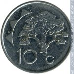 10 центов 2002 г. Намибия(15) -2.9 - реверс