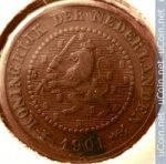 1/2 цента 1901 г. Нидерланды(15) -250.3 - реверс