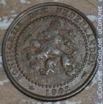 1 цент 1902 г. Нидерланды(15) -241.4 - реверс