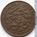 1 цент 1941 г. Нидерланды(15) -250.3 - реверс
