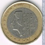 1 евро 1999 г. Нидерланды(15) -250.3 - реверс