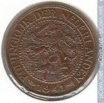 2 1/2 цента 1941 г. Нидерланды(15) -250.3 - реверс