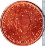 2 цента 2002 г. Нидерланды(15) -250.3 - реверс
