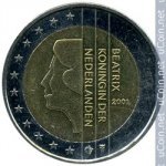 2 евро 2000 г. Нидерланды(15) -250.3 - реверс
