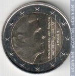 2 евро 2014 г. Нидерланды(15) -250.3 - реверс