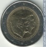 2 евро 2014 г. Нидерланды(15) -250.3 - реверс