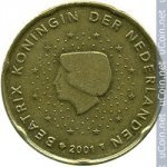 20 центов 2002 г. Нидерланды(15) -250.3 - аверс