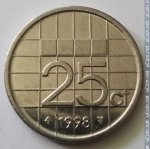 25 центов 1998 г. Нидерланды(15) -250.3 - реверс