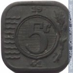 5 центов 1942 г. Нидерланды(15) -250.3 - аверс
